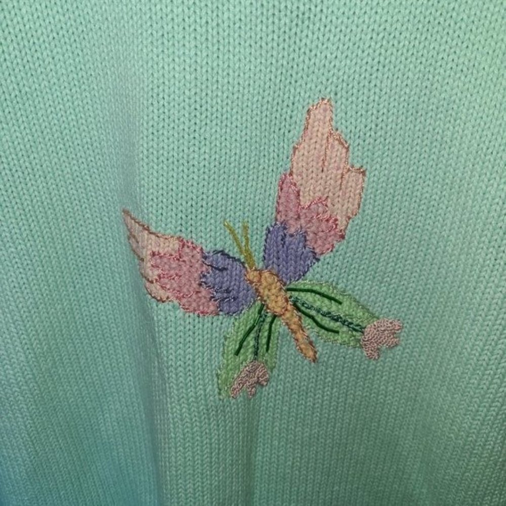 Storybook Knits Floral Cardigan Butterfly L - Picture 11 of 12